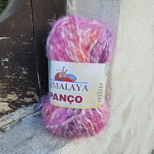 Panco 62602 - ružovo fialková mäkká chlpatá hrubšia vlna