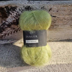 Silk Mohair 57 - jablkovo zelená tenká vlna z kid mohéru a hodvábu