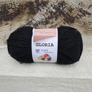 Glória 59005 - Čierna akrylová tenká vlna