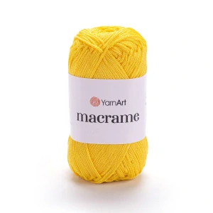 Macrame 142 - Žltá špagátová lesklá háčkovacia priadza
