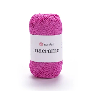 Macrame 140 - Cyklámenovo ružová špagátová lesklá háčkovacia priadza