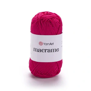 Macrame 163 - Červená špagátová lesklá háčkovacia priadza