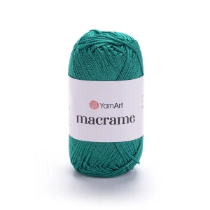 Macrame 158 - Smaragdovo petrolejovo zelená špagátová lesklá háčkovacia priadza