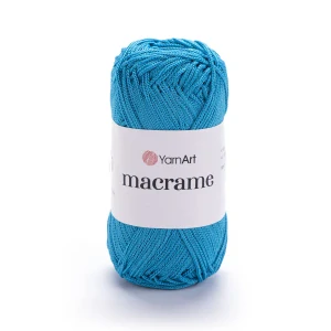 Macrame 152 - Tyrkysovo modrá špagátová lesklá háčkovacia priadza