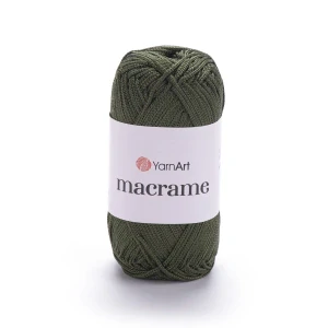 Macrame 164 - Tmavo olivovo zelená špagátová lesklá háčkovacia priadza