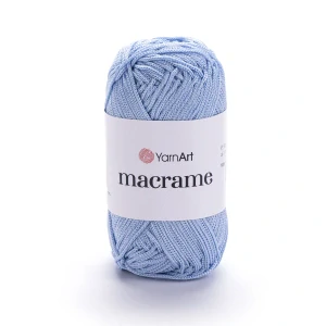 Macrame 133 - Svetlo modrá špagátová lesklá háčkovacia priadza