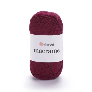 Macrame 145 - Bordovo červená špagátová lesklá háčkovacia priadza