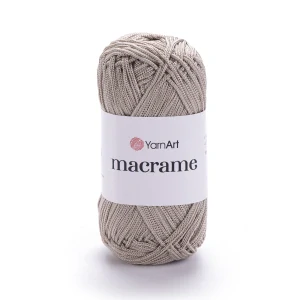 Macrame 156 - Stredne pieskovo béžová špagátová lesklá háčkovacia priadza