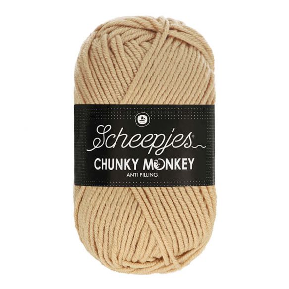 Stredne ťavia bežová 1710 "Camel" hrubšia detská vlna Chunky Monkey antipilling úprava