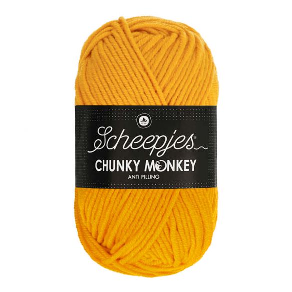 Medovo žltá 1114 "Golden Yellow" hrubšia detská vlna Chunky Monkey antipilling úprava