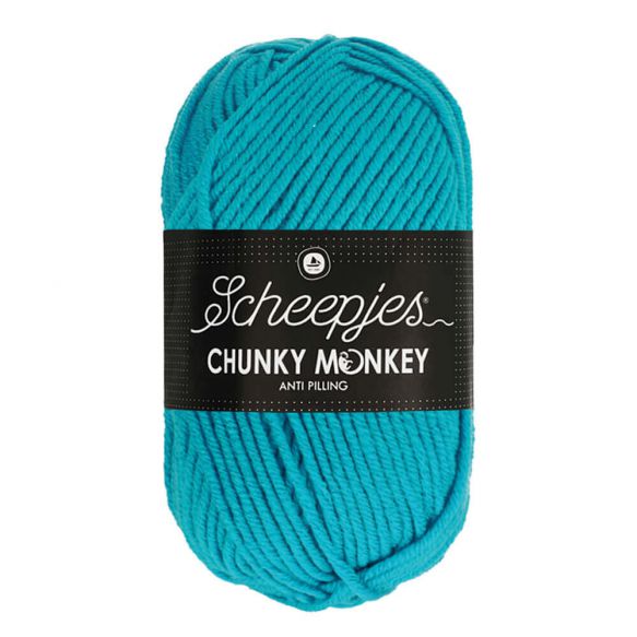 Tyrkysovo modrá 1068 "Turquoise" hrubšia detská vlna Chunky Monkey antipilling úprava