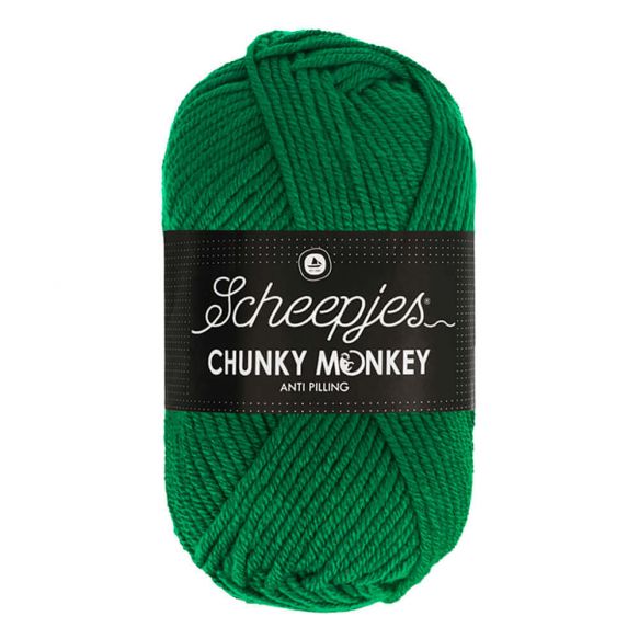 Vianočná zelená 1116 "Juniper" hrubšia detská vlna Chunky Monkey antipilling úprava