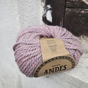 Andes MIX 4276 - Svetlo pudrovo ružovo vintage fialková striekaná zimná hrubšia zmesová vlna