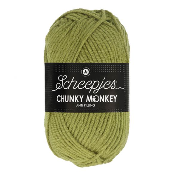 Svetlo olivovo zelená 1065 "Sage" hrubšia detská vlna Chunky Monkey antipilling úprava