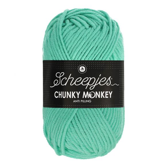 Morská mentol modrá 1422 "Aqua" hrubšia detská vlna Chunky Monkey antipilling úprava