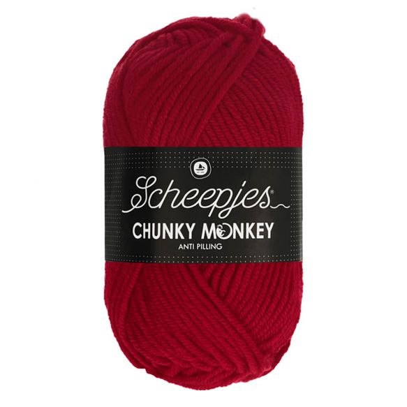 Tmavšia červená 1246 "Cardinal" hrubšia detská vlna Chunky Monkey antipilling úprava