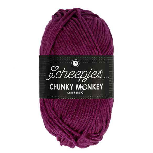 Cviklovo tmavšia cyklámen fialová 1061 "Cerise" hrubšia detská vlna Chunky Monkey antipilling úprava