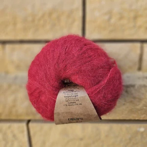 Brushed Alpaca Silk 07 - červená - vlna s alpakou a hodvábom