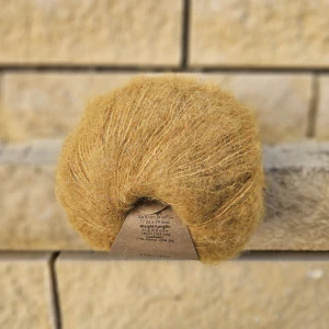 Brushed Alpaca Silk 19 - medová - vlna s alpakou a hodvábom