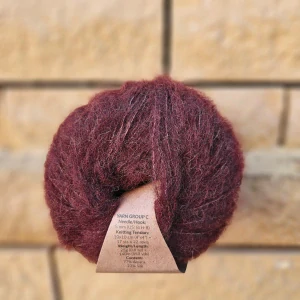 Brushed Alpaca Silk 23 - bordová - vlna s alpakou a hodvábom