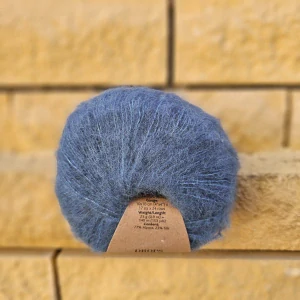 Brushed Alpaca Silk 25 - denim modrá - vlna s alpakou a hodvábom