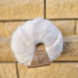 Brushed Alpaca Silk 01 - perlová - vlna s alpakou a hodvábom