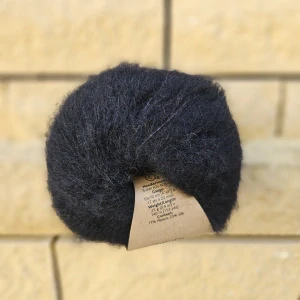Brushed Alpaca Silk 16 - čierna - vlna s alpakou a hodvábom