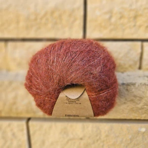 Brushed Alpaca Silk 24 - tmavo hrdzavá - vlna s alpakou a hodvábom