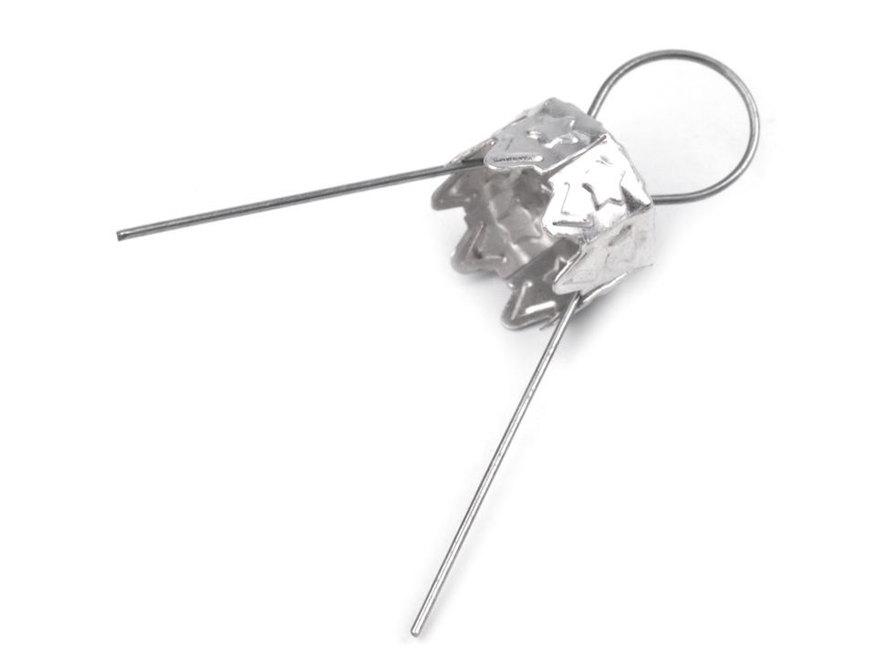 Strieborné zapichovacie očko / na baňky / záponky s kaplíkom 0,9cm / KUS