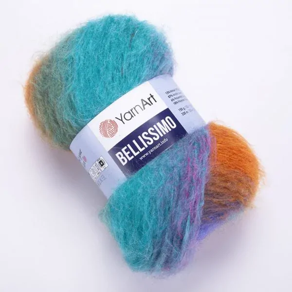 Bellissimo 1403 - modro tyrkys chlpatá mäkká vlna