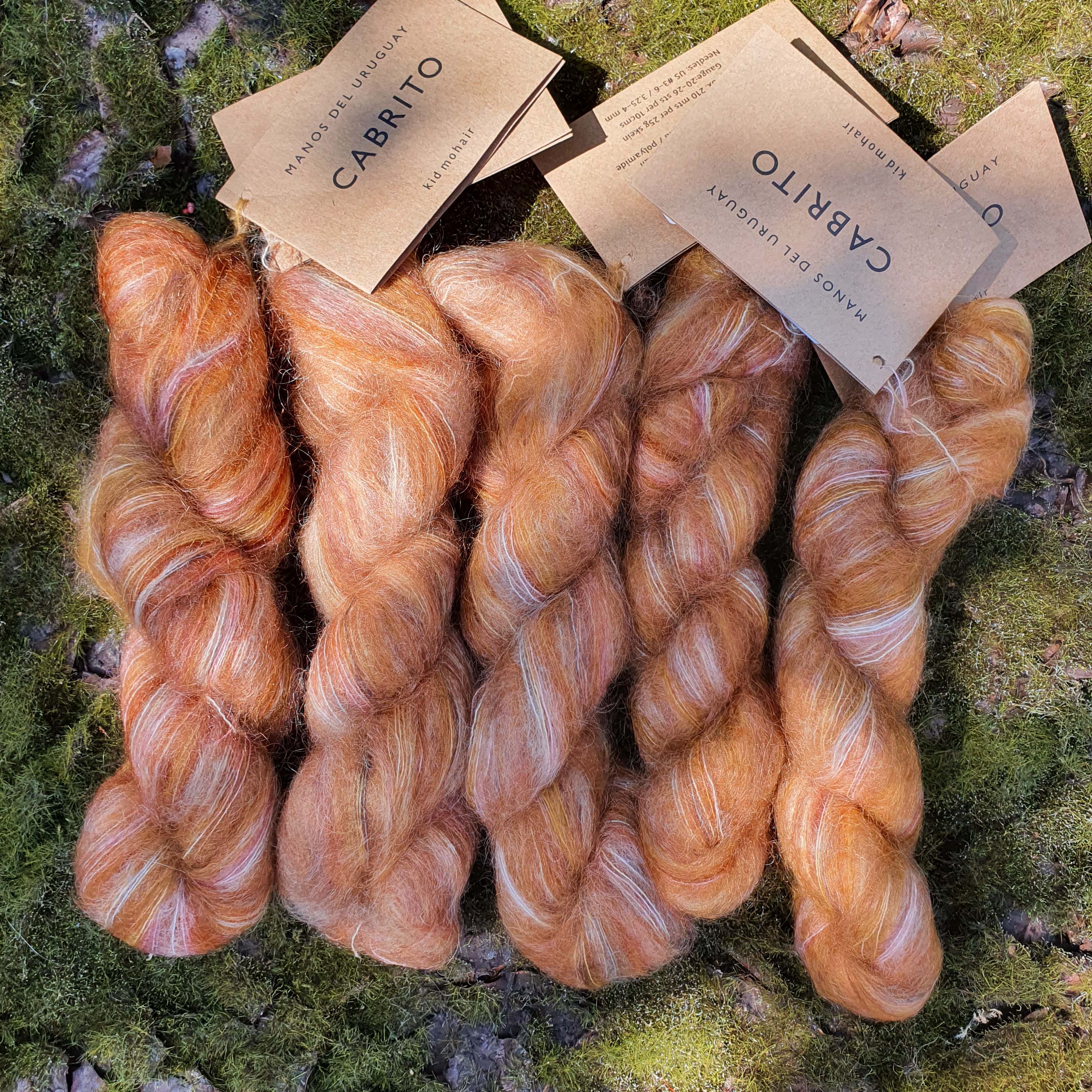 iba 6ks! Cabrito - 9699 Butternut - mandarinkovo jesenná mohérová vlna