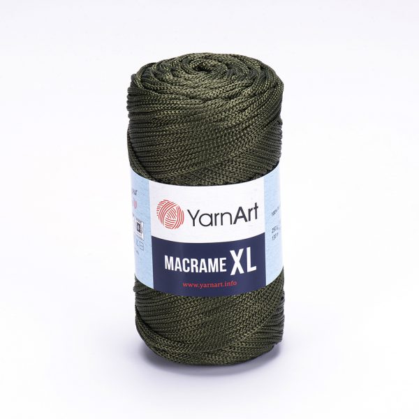 Macrame XL 164 - olivová zelená hrubšia špagátová priadza