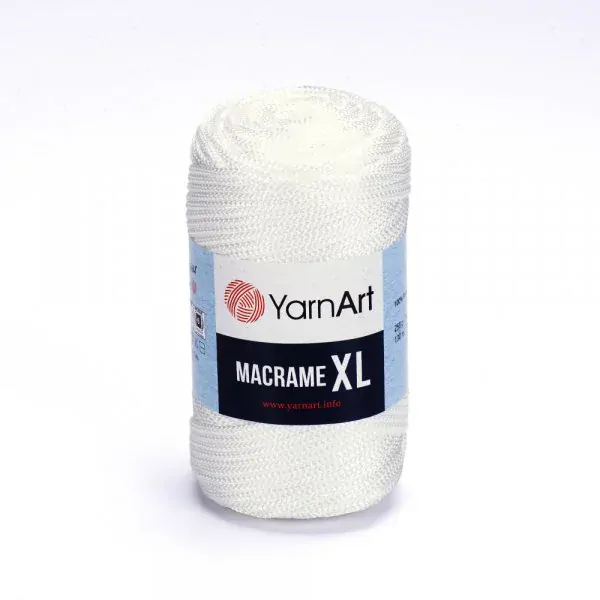 Macrame XL 154 - biela hrubšia špagátová priadza