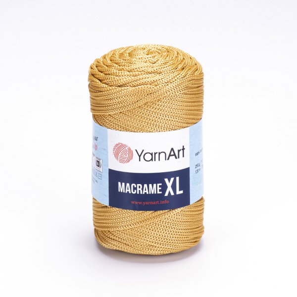 Macrame XL 155 - zlatistá hrubšia špagátová priadza