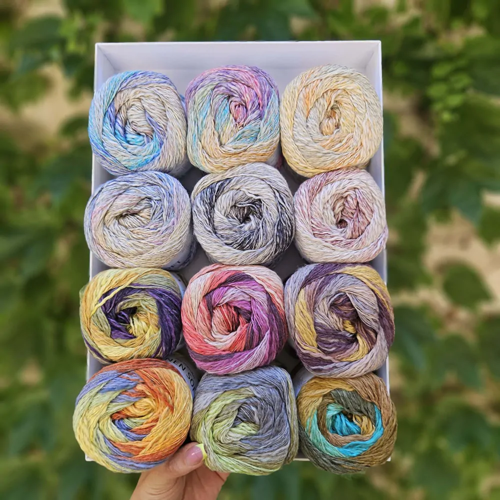 Linen Soft 7408 - Azúrové more - morská letná priadza z ľanu, bavlny a viskózy