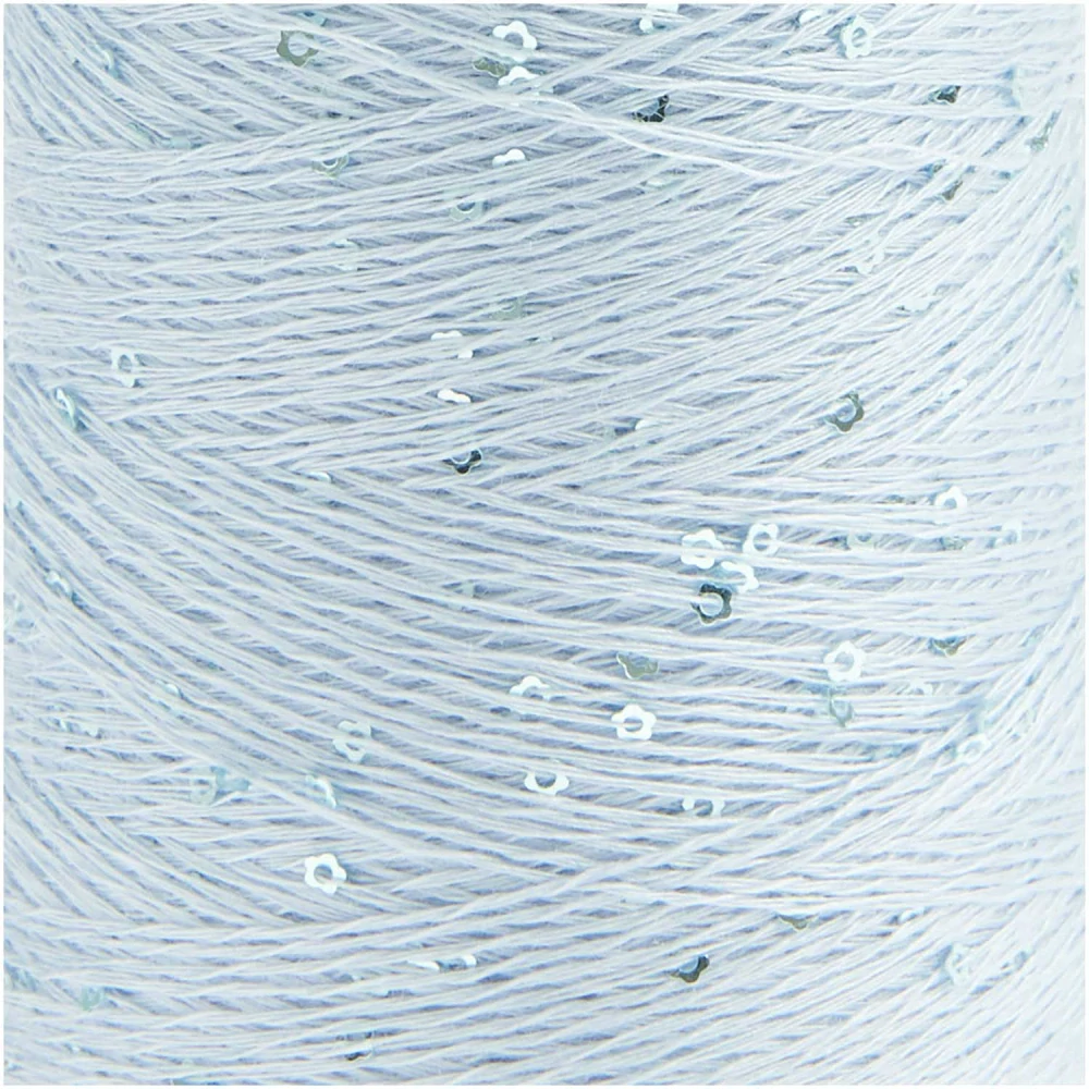 Make It Blümchen 003 - svetlo modrá tenká pripletacia priadza s flitrami