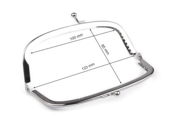 Rámček na výrobu kabelky našívací 13 x 8,5cm nikel