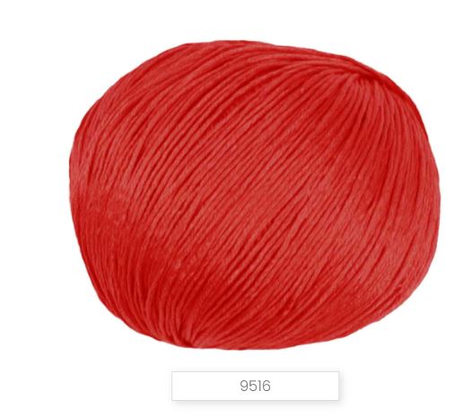 Silky 9516 - červená letná priadza zo 100% hodvábu