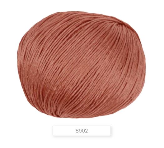 Silky 8902 - vintage tmavo tehlová letná priadza zo 100% hodvábu