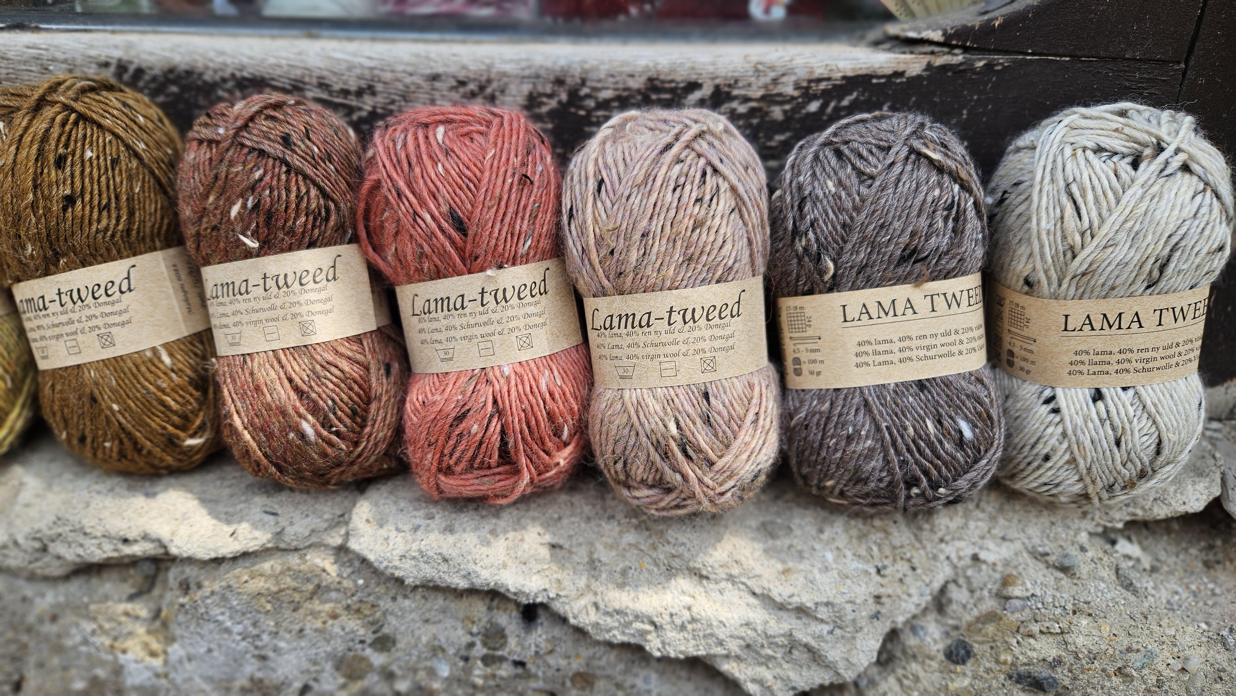 iba 5ks! 6429 TURKISBLÅ - LAMATWEED - stredne modrá  vlna s tvídovým efektom