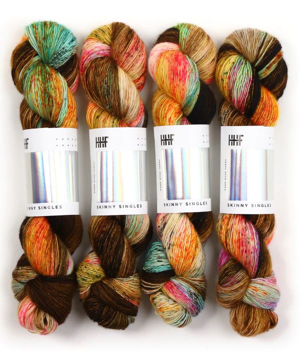 HHF Skinny Singles - Liebling - zemitá ručne farbená merino vlna