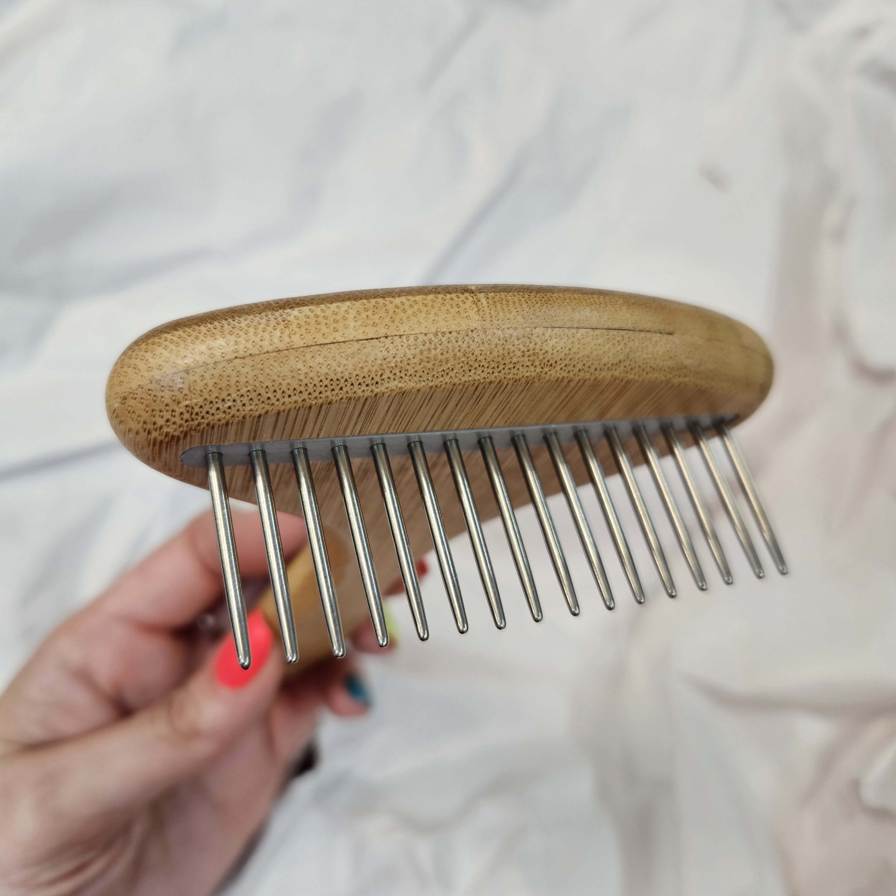 Kefa na macrame bambusová - 1 rad zubov