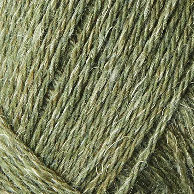 Merilin 43 - svetlo olivovo zelená vlna s ľanom