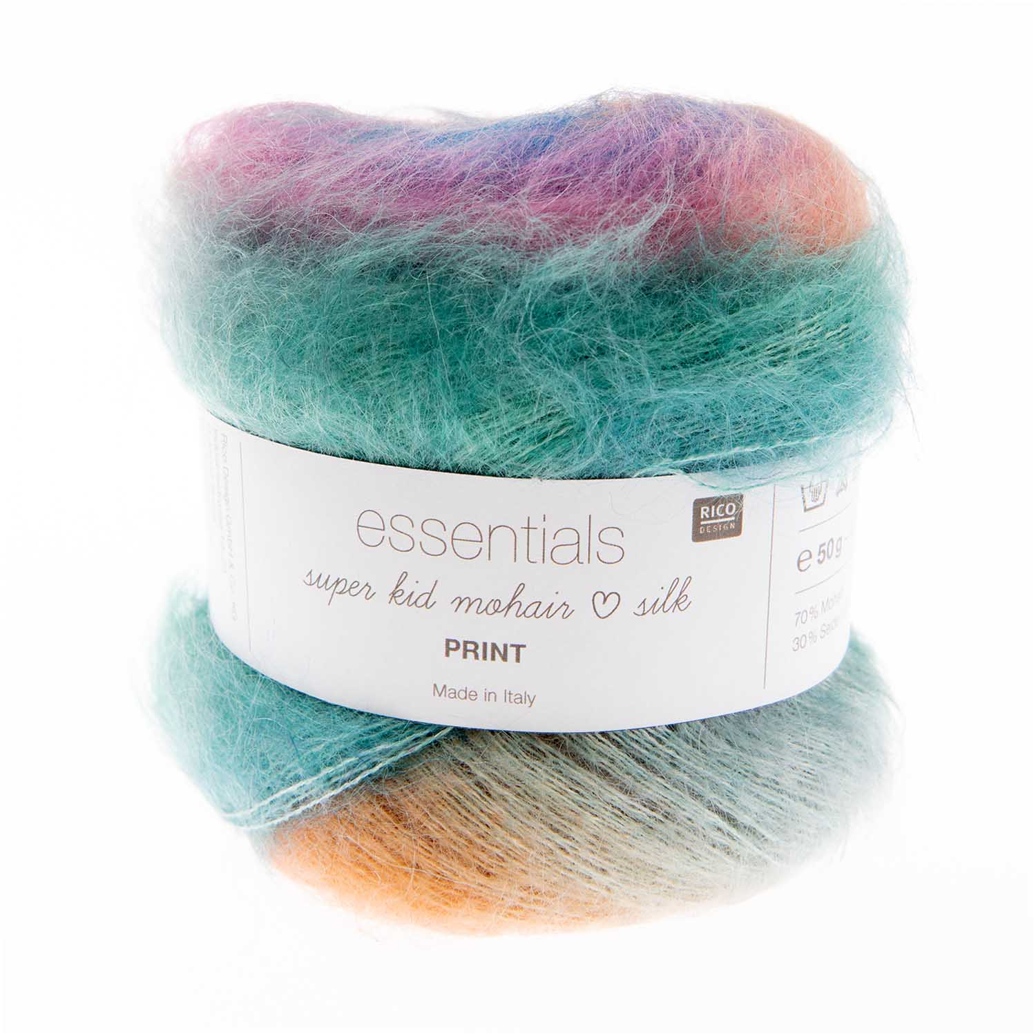 004 Super Kid Mohair ♥ Silk Print "Wind" - tenká dúhová mohérová vlna s hodvábom