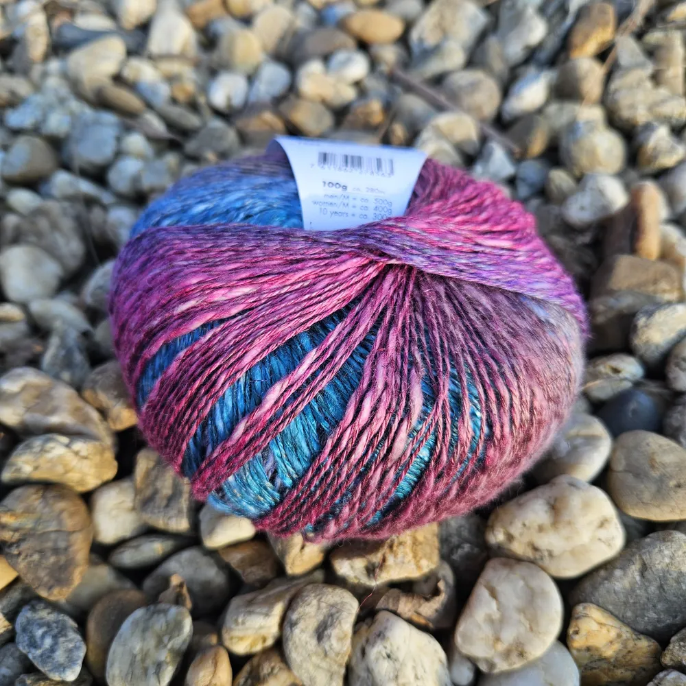 Iba 4ks! Linello 0010 - modro fialkovo cyklámen letná priadza s ľanom, bavlnou, viskózou