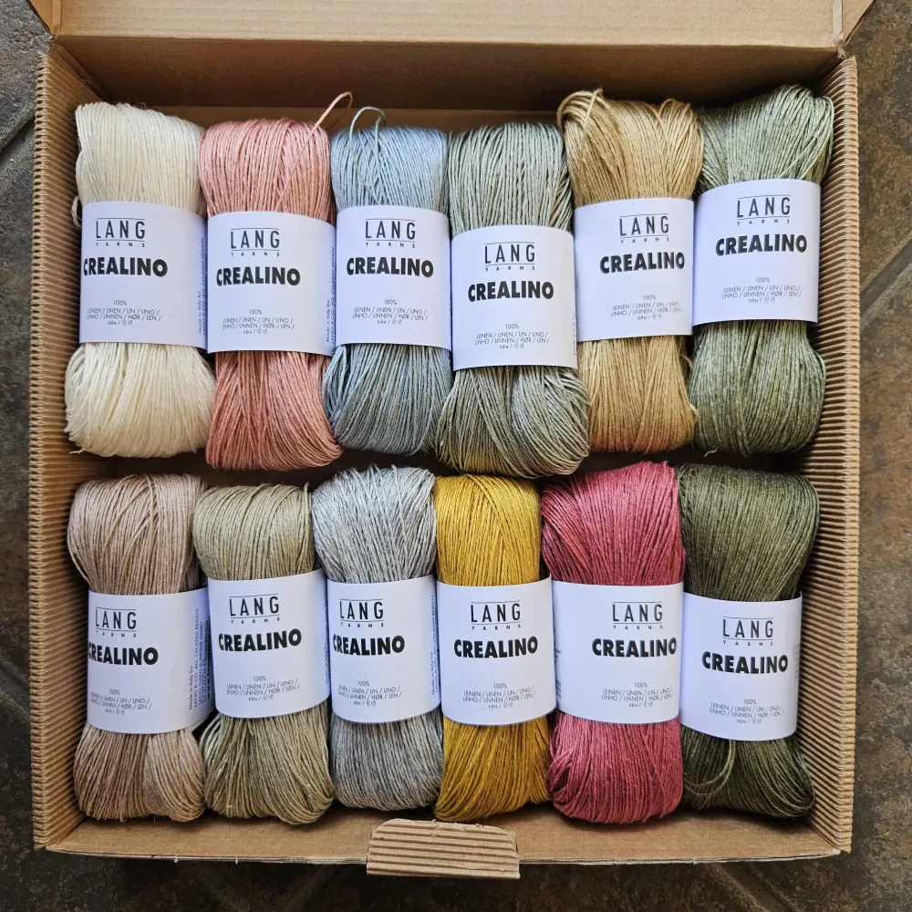 Crealino 021 - Sky - vintage modrá 100% ľanová priadza