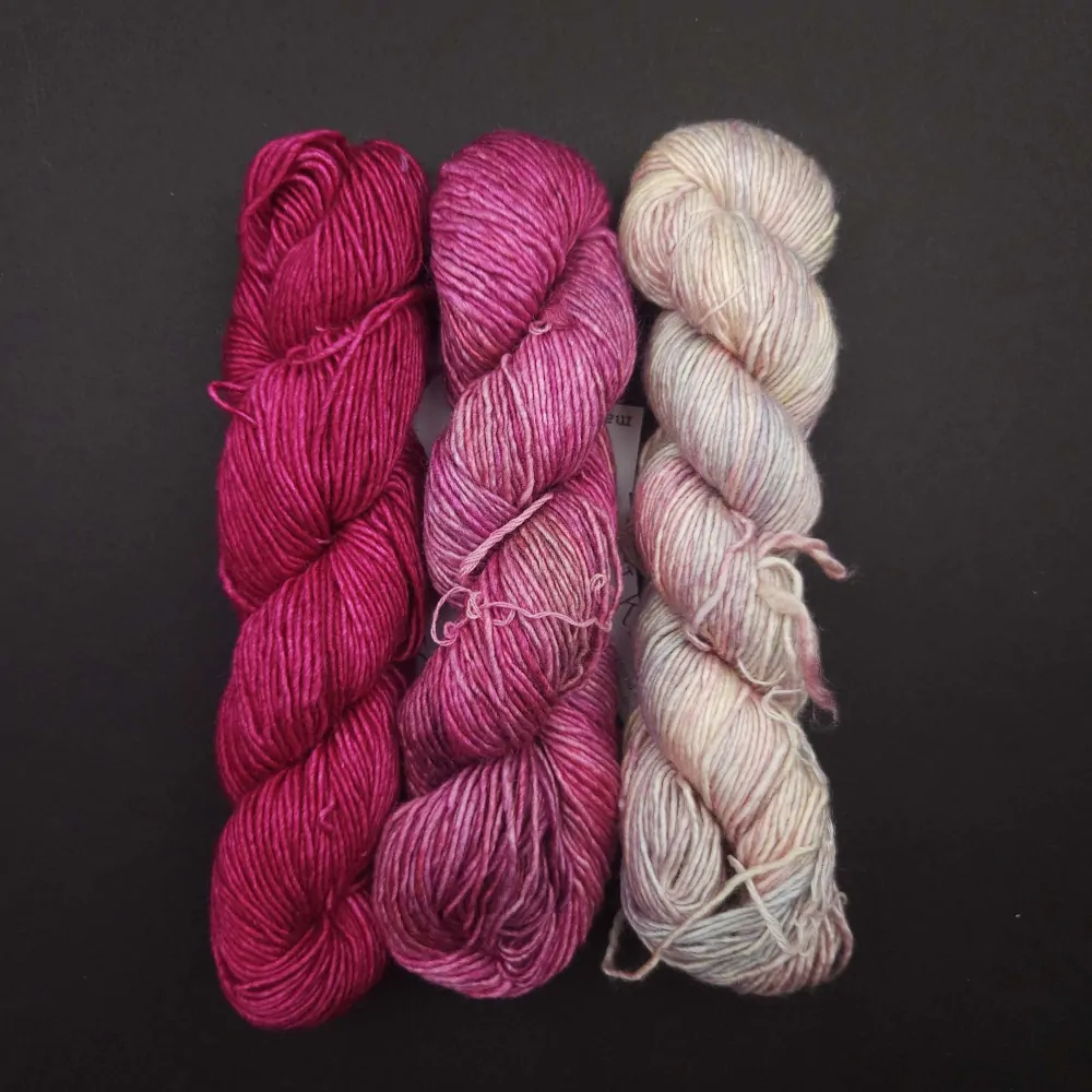 iba 3ks! Tmavšia fialková Silky Merino Malabrigo