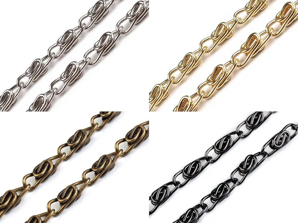 90 cm retiazka s karabínou strieborná