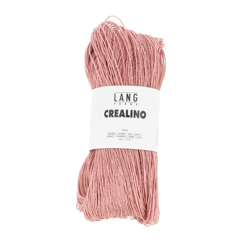 Crealino 019 - Rose - stredne staroružovo lososová 100% ľanová priadza