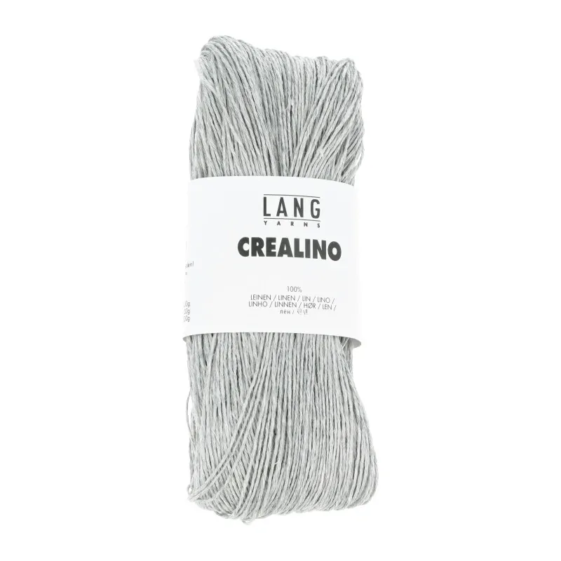 Crealino 003 - Light Grey melange - sivá 100% ľanová priadza